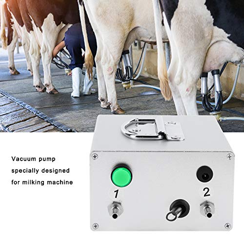 Fockety Milking Vacuum Pump for Goats, 48W 12V Portable Large Suction Pneumatic Pulsator Electric Milking Machine VacuumPump Milker Automatic Livestock Milking Equipment for Donkey Sheep Cow Horse(US)