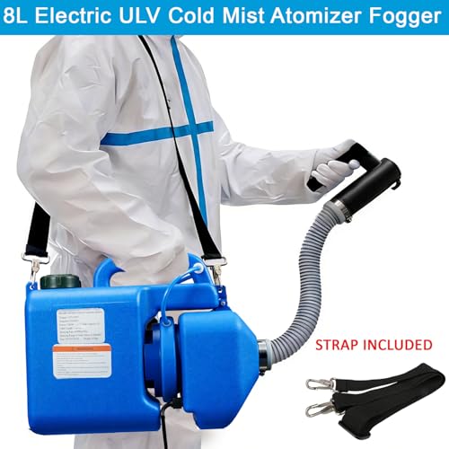 LONYEON 8L Electric ULV Cold Fogger Backpack Sprayer Mist Atomizer | Adjustable Flow Rate Fine Mist to Heavy Spray,Even Coverage on Surfaces,Large Area Spraying, Home Indoor Outdoor