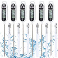 Copkim 6 Pcs Food Thermometer Instant Read Probe BBQ,White | Waterproof Stainless Probe, Accurate Temperature Reading, Meat Grilling Baking Water Milk Yogurt Cooking Kitchen BBQ - color: White