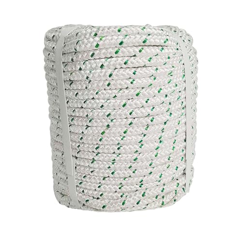LABLT 3/8 in Double Braid Polyester Arborist Rigging Rope 200 FT High Strength Rope Sling Multipurpose Bull Rope for Swings Arborist Gardening Marine - size: 3/8in*200ft