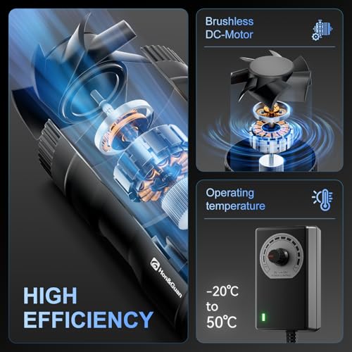 Hon&Guan 4 Inch Inline Booster Duct Fan with Speed Controller - 130 CFM Airflow with 6W Ultra-Low Power and Low Noise - size: 4 Inch