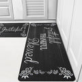 HEBE Anti Fatigue Kitchen Mat Set of 2 Non Slip Cushioned Kitchen Mats for Floor Waterproof Farmhouse Kitchen Rugs and Mats Set Comfort Standing Desk Mat Carpet for Sink,Office,Laundry | Non Slip Waterproof Kitchen Rug and Runner Set, Farmhouse PVC Foam C