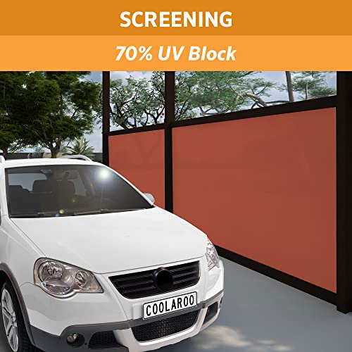 Coolaroo 70% UV Block Prvacy & Screening Fabric - Breathable Fence Cover for Patio, Balcony, Pool, and Play Area, Tear Resistant Windscreen, 6ftx15ft Roll, Terracotta - color: Terracotta, size: 6' x 15'