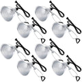 Macarrie 8 Pack Clamp Lamp Light with Aluminum Reflector, 6ft SPT-2 18awg Cord and Adjustable Stand Fixture, up to 150 Watt, E26 Socket, No Bulb(5.5 Inch) - size: 5.5 Inch