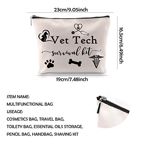 WCGXKO Veterinary Technician Gift Vet Tech Survival Kit Portable Travel Accessories Toiletry Bag Makeup Bag - color: Vet Tech