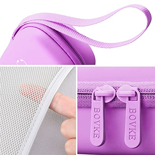BOVKE Travel Carrying Case Compatible with 3M Littmann Classic III, Lightweight II S.E, MDF Acoustica Deluxe Stethoscopes - Extra Room for Medical Scissors EMT Trauma Shears and LED Penlight, Purple - color: Pu Leather_Purple