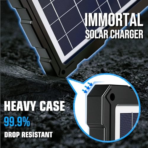 POWOXI 20W 12V Solar Battery Charger Trickle Maintainer Kit for Car | Smart Charge Controller | USB charging cable | Waterproof | Intelligent Safety Protections | for Boat, Marine, RV, Automotive - color: ABS Solar 20W-1