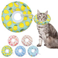 Seyezo Cat Cone Collar Soft, Adjustable Cat Recovery Collars, Green Lemon M | Stops Licking, Cute Donut E Collar, After Surgery, Anti-Scratch Elizabethan Collar for Kittens, Cone of Shame E-Collar - color: Green Lemon, size: Medium