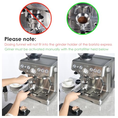 MATOW 54mm Dosing Funnel Magnetic Espresso Funnel for Breville Portafilters | Magnetic Dosing Ring, 304 Stainless Steel, Mess-Free Grinding, Dishwasher Safe - size: 54mm