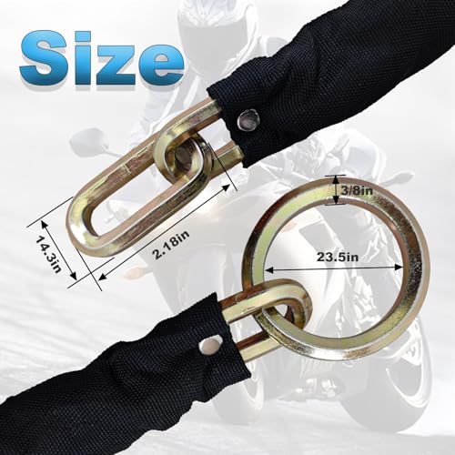 Heavy Duty Cut Proof Security Chain 4ft x 3/8 "Hardened Steel Cut Proof Lock for Motorcycles Trailers Gates Garage Anti Theft Security Chain (4ft) - size: 4ft