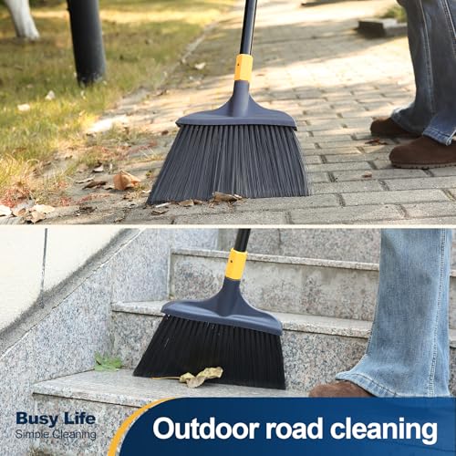 Yocada Heavy-Duty Broom Outdoor Commercial Broom 54Inch | for Courtyard Garage Lobby Mall Market Floor Home Kitchen Room Office Pet Hair Rubbish - size: 54 Inch (Pack of 1)
