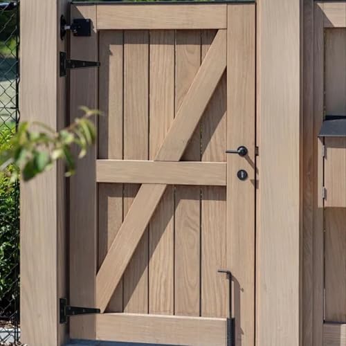 T Strap Hinges Heavy Duty, Shed Door Gate Hinges(Black) (12, 12 Pcs *6 inch) - size: 12 Pcs *6 inch