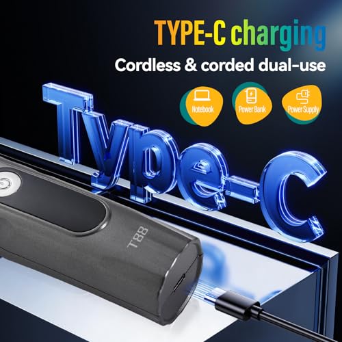 Professional Dog Grooming Clipper, T88, 4000mAh Battery, Ultra-Quiet Motor, 440C Stainless Steel Blade - color: Black