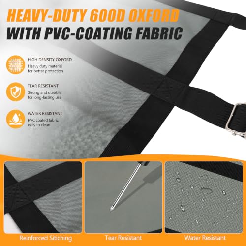 Horse Stall Guard 35.5-47In Aisle Guard Adjustable Horse Stall Gate | Waterproof 600D Fabric Horse Barn Guard with 3 Adjustable Straps and 6 Screw Eyes for Stable Stall Safety Guard Webbing