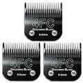3 Pcs Size 4FC Detachable Dog Grooming Blades, Compatible with Andis, Oster A5, Wahl KM10 Series Clippers, Cut Length 9.5mm, Black (4FC 9.5mm, 3Pcs) - size: 4FC 9.5mm, 3Pcs