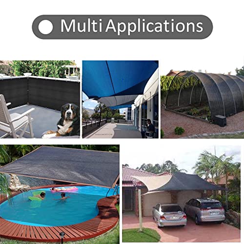 Shade Cloth - Garden Shade Mesh Netting with Grommets Outdoor Sun Shade Cover for Pergola Patio Plants Greenhouse Chicken Coop Black Shading Rate 70% -90% (3X10FT) - size: 3x10ft