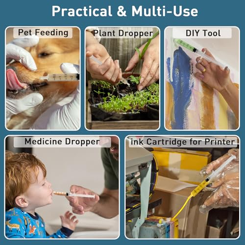 50 Sets 3mL Colostrum Syringes with Caps,Colostrum Collector kit | 50PCS 3mL Sterile Syringe, 50 Labels, 5 Storage Bags and 1 Measuring Cup