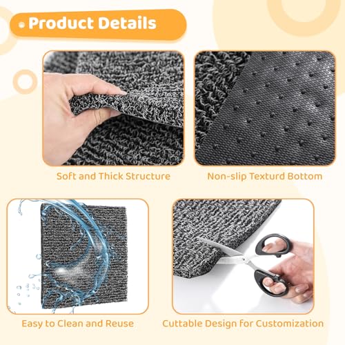 12 Pack Chicken Nesting Pads, Washable Nesting Box Liners for Chicken Coop, Reusable Plastic Nest Box Pads, Cuttable Chicken Laying Mats, 12×12×0.8”