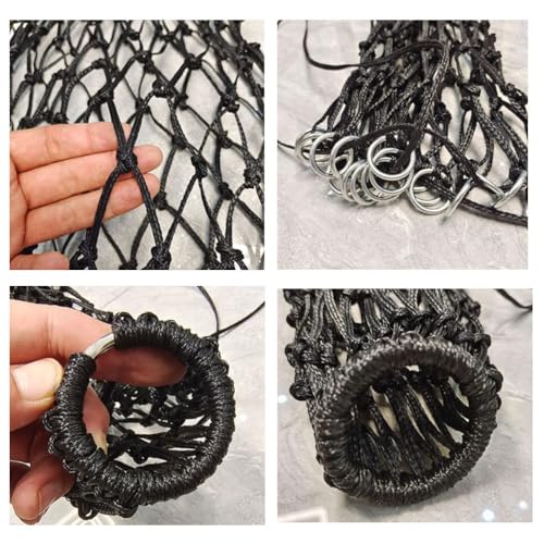2-Pack Hay Bag Slow Feeder for Horses, Goats Supplies - Large Waterproof Hay Feeding Nets with Adjustable Hooks for Sheep, Cattle (2)