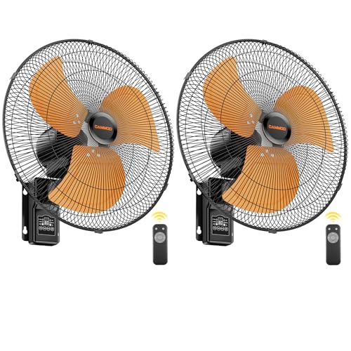 CAMMOO 20 Inch Wall Mount Fan Oscillating, Wireless Remote & Button Control | 32ft Wireless Control, 6.6ft Power Cord, Supports 3-Speed, 8H Timer, Sleep & Natural Mode, High Velocity Wall Fan