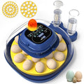 18 Egg Incubator for Hatching Eggs with Automatic Turning, Digital Temperature & Humidity Control, Built-in Egg Candler & Auto Water Refill, 360° Clear View for Chicken