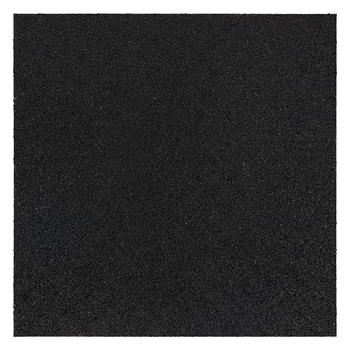 Mohawk Home Heavy Duty Rubber Stall Mat - Gym Floor- Under Dog Crate - All Purpose Utility 2'x2' - 1/2" Thick (Pack of 4) - Solid Texture - size: 4 Pack (2' X 2')