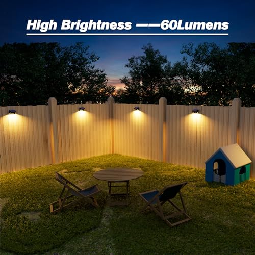Aulanto Solar Led Deck Lights, Warm White & RGB Modes, Outdoor Waterproof for Backyard, Pool, Patio, Fence Post/Line (4Pack & 4Modes) - size: 4 Pack-Middle