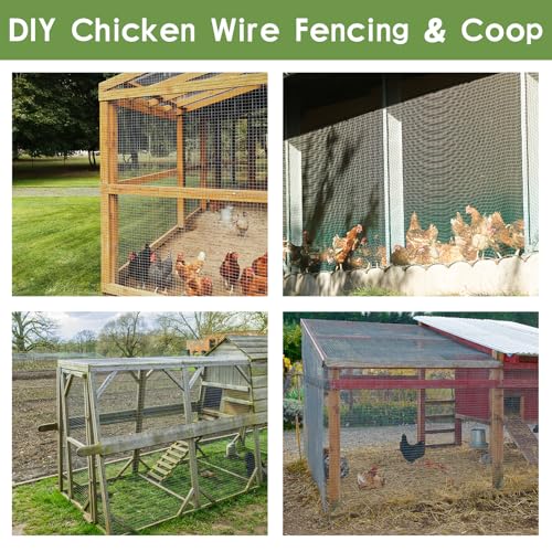 Tongmo 16" x 100' Black Hardware Cloth, 1inch Mesh Chicken Wire Fence, 19 Gauge Vinyl Coated Wire and Welded Wire Roll,Garden Fence, Poultry Netting for Rabbit/Duck/Chicken Coop