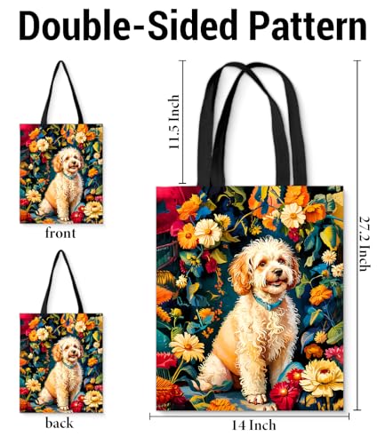 Vintage Botanical Animal Canvas Tote Bag for Women, Aesthetic Floral Animal Reusable Shoulder Bag for Shopping - color: 15