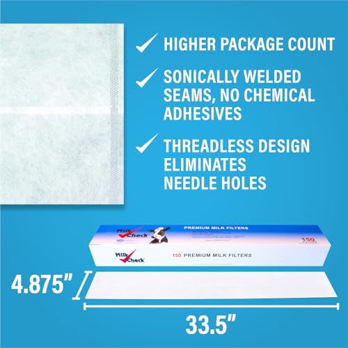 Milk Check – Premium Milk Filter Sock 4 7/8" x 33 ½" [BOX – 150 Filters]