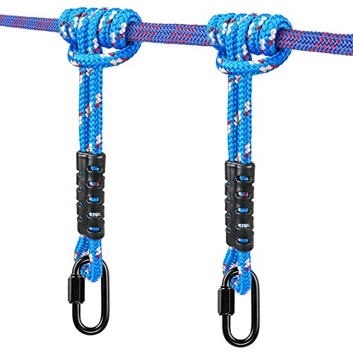 Poseidon Series Sewn Prusik Loops Ropes, Safety, 19", Diameter 2/5", 2 Pack, Blue - color: Blue