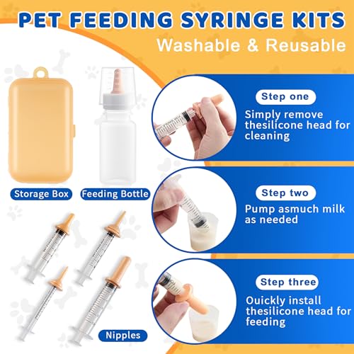 52pcs Puppy Whelping Supplies,Whelping kit,Puppies Birth,Kitten Dog Supplies,Puppy kit,Bottle Feeding kit for Newborn Puppy, Puppy Whelping Collars,Tube,Cord Clamps,Gloves,Digital Thermometer Scale