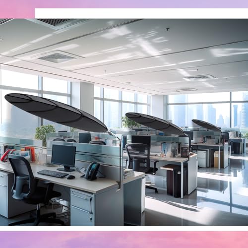 1 Pack Large Adjustable Office Cubicle and Desk Shade,51'' Portable Cubicle Light Shade with Clamp Foldable Rotatable Canopy Blocks Light or Disturbance for Working Accessories (Sunset) - style: Sunset