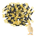 M METERXITY 100-Pack Adjustable Chick Leg Bands, 1.38" x 0.2" Polyester Chicken Leg Brace for Chicks/Ducks/Birds [Yellow] Poultry Leg Bands - color: Yellow