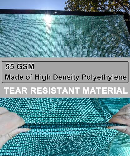 40% Green Shade Cloth, 6ft x 8ft Sun Shade Netting with Grommets | UV Protected Waterproof Garden Plant Cover for Patio, Pergola, Greenhouse, Chicken Coop, Dog Kennel, Car Barn - size: 40%-6 FT x 8 FT