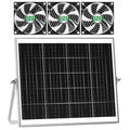 Solar Greenhouse Fan 3 Kit, 30W Large Solar Powered Exhaust and Intake Fan Outdoor Waterproof, Strong Airflow, 16.5ft Cord, for Chicken Coop Shed Air Ventilation and Circulation, No Battery - size: 5" Fan 3 Kit