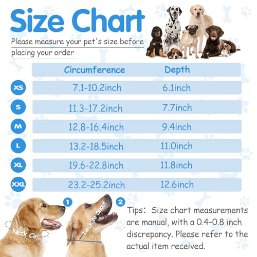 Upgraded Soft Dog Cone Collar for Post-Surgery Recovery – Adjustable Elizabethan Alternative to Stop Licking, Lightweight Breathable Mesh, Fits Most Breeds (XS) - size: XS