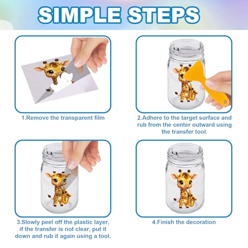 GLOBLELAND 18 Sheets Animals Musician Transfer Sticker for Cup Crafts 3.9x3.6 inch Musical Cat Dog Decal Stickers Monkey Hedgehog Rub on Transfer for Music Festival Bottle Vase Glass Furniture Decor - style: Musical Animals