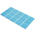 Non Slip Shower Mat for Bathtub with Strong Suction Cups | Quick-Dry Drain holes. Firm Yet Elastic Surface Massages Feet, Boosts flow. Sticks to wall to dry, folds, 26.2"x15.6" Blue - color: Blue, size: 26.2" x 15.6" (Rectangular)
