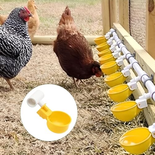 36PCS Chicken Waterer PVC Tee Fittings for Threaded Poultry Nipples Chicken Water Drinker and Feeder Cups, Fully Automatic Poultry Waterers