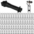 Outus 50pcs Reversed Extender Electric Fence TPost Insulators Snap, Black | Fit T Post Insulators, for Electric Fence Wire, Yard Agricultural Ranchers Farm - color: Black