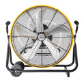 iLiving 24 Inch 3-Speed Orbital Internal Oscillating High Velocity Barrel Floor Fan for Office, Auto Shop, Garage, Workshop, Warehouse, 7800 CFM, Yellow - size: 24 In.