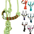 Majestic Ally Padded Beaded Nose Braided Rope Halter with 10' Matching Lead - Full (Lime Green) - color: Lime Green