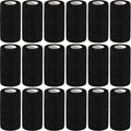 AZEN 18 Pack Self Adhesive Bandage Wrap, 4" X 5 Yards Elastic Cohesive Bandage Wrap, Black Athletic Tape, Tattoo Grip Tape Wrap, Vet Wrap, Ankle Tape - color: Black, size: 4IN - 18Pack