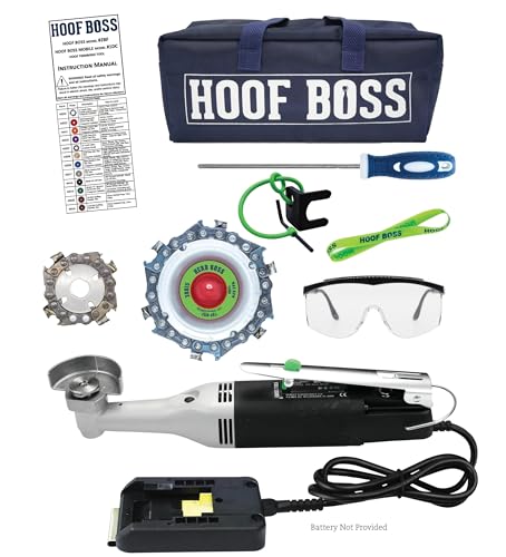 Cow Hoof Trimmers, Complete Mobile Set, 20V Battery Not Included | Hoof Trimmer Kit for Cow, Includes Herd Boss Disc and 4-Tooth C-Disc