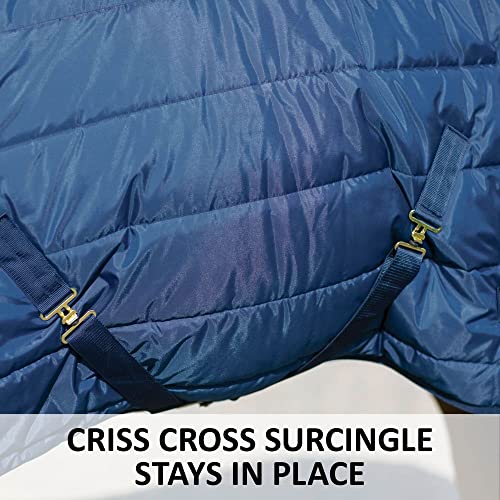 Adjusta-Fit Dura-Nylon VTEK Medium Weight Horse Stable Blanket | Size 72 | Ultimate Horse Comfort | Custom Fit for All Breeds | Superior Cold Weather Protection - size: 72