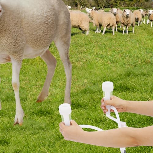 Goat Milking Machine, 10L/2.64Gal Stainless Steel Bucket, Electric Automatic Pulsation Vacuum Milker, Portable Cow milker Machine with 2 Teat Cups, Adjustable Vacuum Pressure (35-45 kPa) - size: 10L