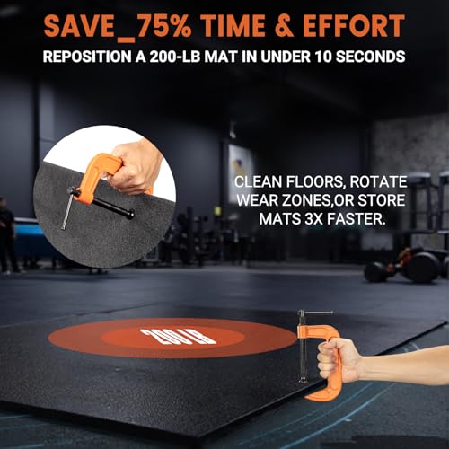 Stall Mat Gripper - 2Pcs Heavy Duty Stall Mat Grippers,Horse Stall Mat Tool for Horse Stalls, Gym, Barn, and Trailer, Makes Moving Rubber Mats Easier, Saves Your Back and Hands