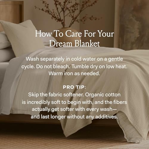 BOLL & BRANCH Dream Bed Blanket, Full/Queen, Coastal Navy | Luxury 100% Organic Cotton - Soft, Lightweight and Breathable - Cloud-Like Touch - color: Coastal Navy, size: Full/Queen