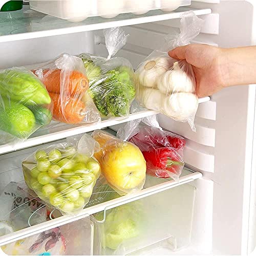Immuson Food Storage Bag, 12 x 20 Plastic Produce Bag on a Roll Fruits, Vegetable, Bread, Food Storage Clear Bag (4 Rolls-1400 Bags) - size: 4 Rolls-1400 Bags